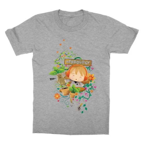 Sportszürke Harry Potter gyerek rövid ujjú póló - Herbology Watercolor