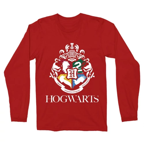 Piros Harry Potter férfi hosszú ujjú póló - Hogwarts Alumni