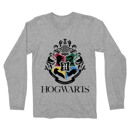 Sportszürke Harry Potter férfi hosszú ujjú póló - Hogwarts Alumni