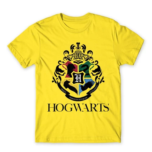 Citromsárga Harry Potter férfi rövid ujjú póló - Hogwarts Alumni