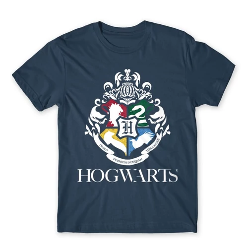 Denim Harry Potter férfi rövid ujjú póló - Hogwarts Alumni