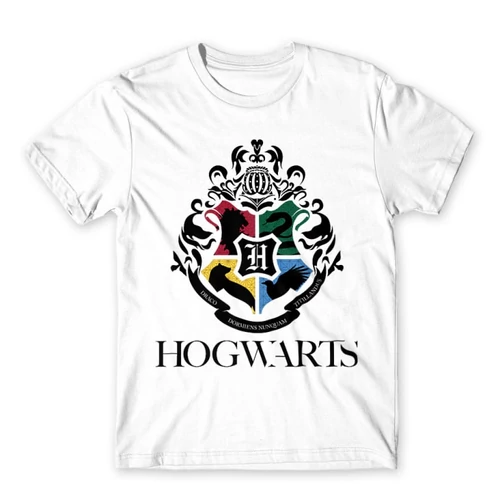 Fehér Harry Potter férfi rövid ujjú póló - Hogwarts Alumni