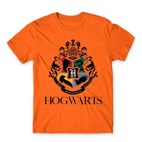 Narancs Harry Potter férfi rövid ujjú póló - Hogwarts Alumni