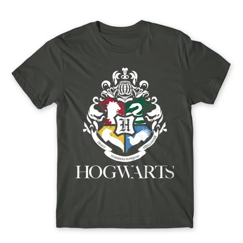 Sötétszürke Harry Potter férfi rövid ujjú póló - Hogwarts Alumni