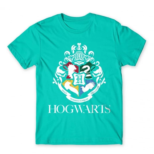 Türkiz Harry Potter férfi rövid ujjú póló - Hogwarts Alumni