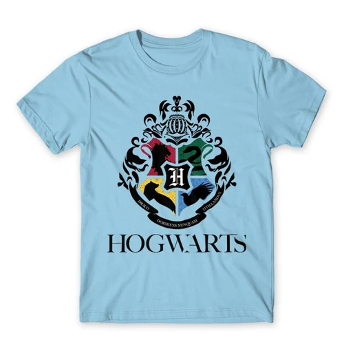 Világoskék Harry Potter férfi rövid ujjú póló - Hogwarts Alumni