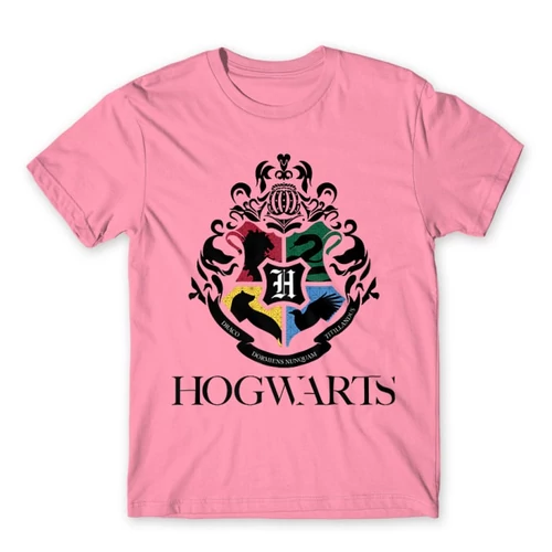 Világos rózsaszín Harry Potter férfi rövid ujjú póló - Hogwarts Alumni