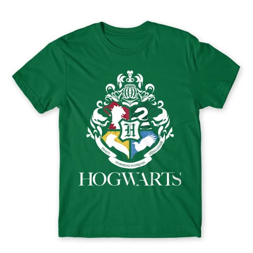 Zöld Harry Potter férfi rövid ujjú póló - Hogwarts Alumni