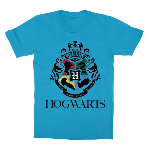 Atollkék Harry Potter gyerek rövid ujjú póló - Hogwarts Alumni