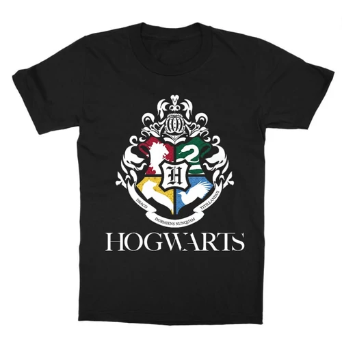 Fekete Harry Potter gyerek rövid ujjú póló - Hogwarts Alumni
