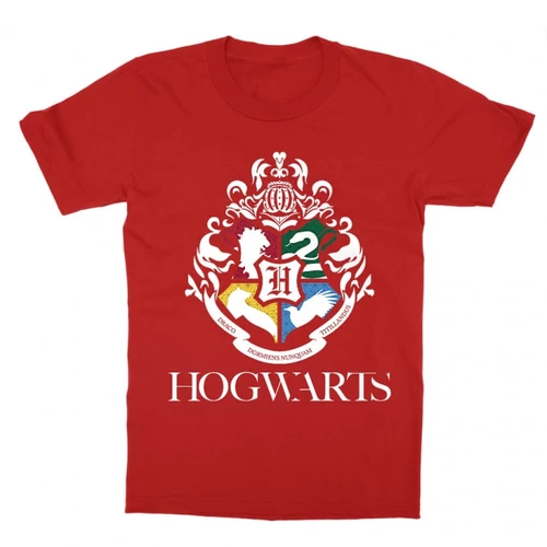 Piros Harry Potter gyerek rövid ujjú póló - Hogwarts Alumni