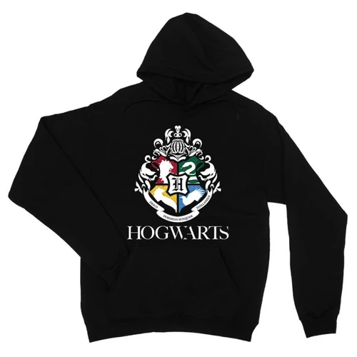 Fekete Harry Potter unisex kapucnis pulóver - Hogwarts Alumni