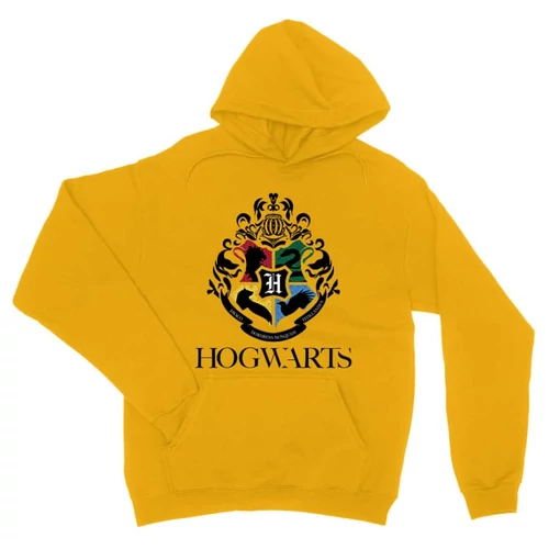 Sárga Harry Potter unisex kapucnis pulóver - Hogwarts Alumni