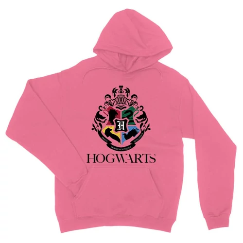 Világos rózsasín Harry Potter unisex kapucnis pulóver - Hogwarts Alumni
