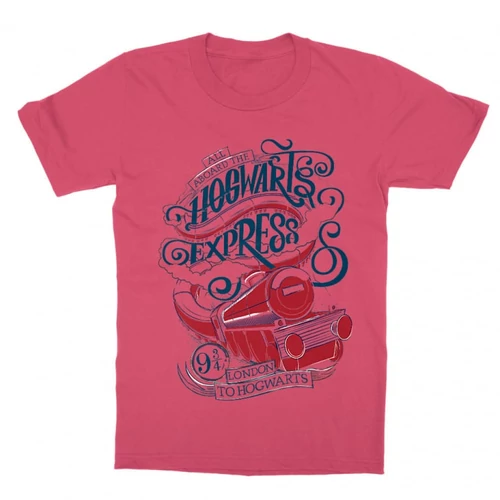 Pink Harry Potter gyerek rövid ujjú póló - Hogwarts Express
