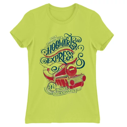 Almazöld Harry Potter női rövid ujjú póló - Hogwarts Express
