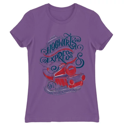 Világoslila Harry Potter női rövid ujjú póló - Hogwarts Express