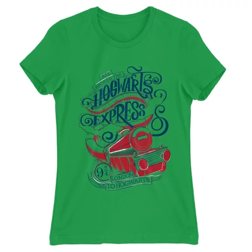 Zöld Harry Potter női rövid ujjú póló - Hogwarts Express