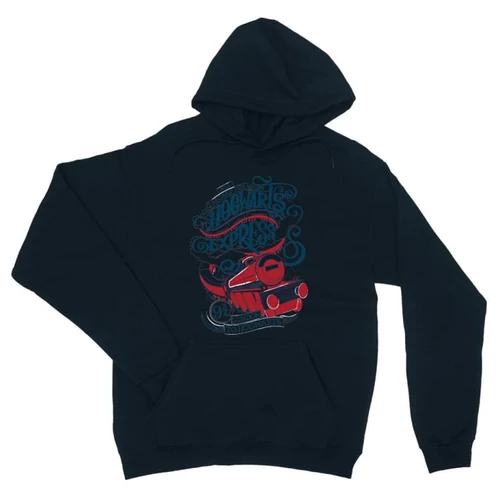 Sötétkék Harry Potter unisex kapucnis pulóver - Hogwarts Express