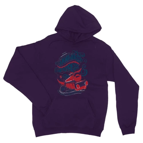 Sötétlila Harry Potter unisex kapucnis pulóver - Hogwarts Express