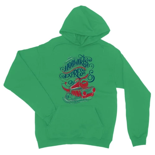 Zöld Harry Potter unisex kapucnis pulóver - Hogwarts Express