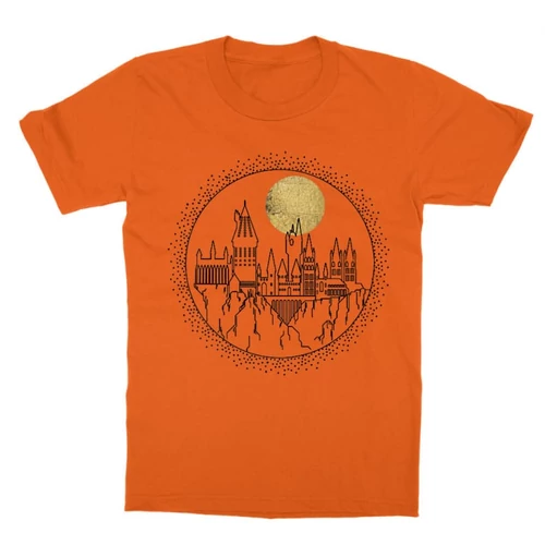 Narancs Harry Potter gyerek rövid ujjú póló - Hogwarts Lineart