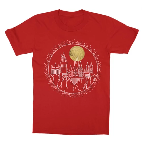 Piros Harry Potter gyerek rövid ujjú póló - Hogwarts Lineart