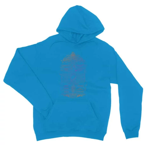 Zafírkék Harry Potter unisex kapucnis pulóver - Hogwarts School List 