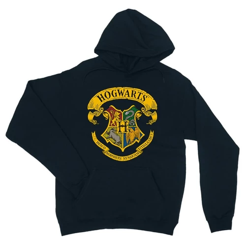 Sötétkék Harry Potter unisex kapucnis pulóver - Hogwarts Color 