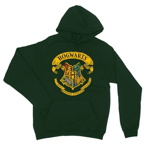 Sötétzöld Harry Potter unisex kapucnis pulóver - Hogwarts Color 