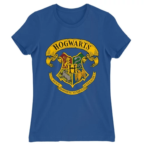 Királykék Harry Potter női rövid ujjú póló - Hogwarts color