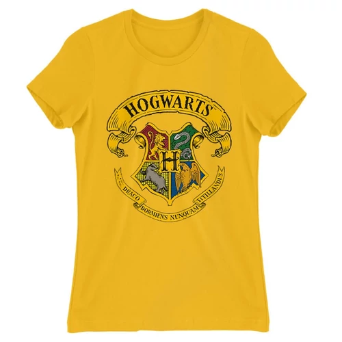 Sárga Harry Potter női rövid ujjú póló - Hogwarts color