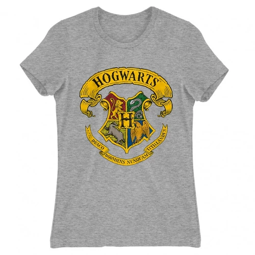 Sportszürke Harry Potter női rövid ujjú póló - Hogwarts color