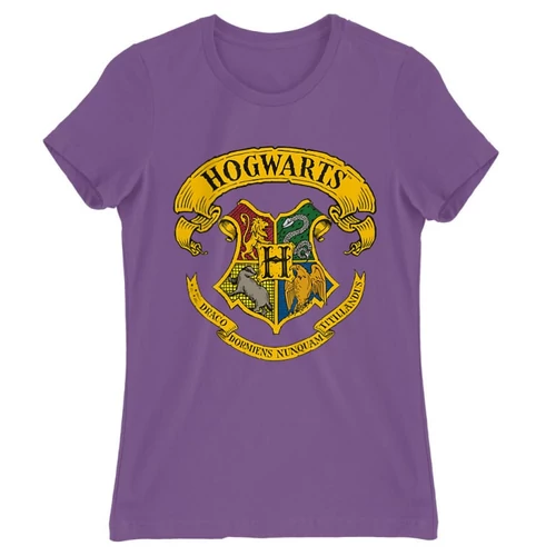 Világoslila Harry Potter női rövid ujjú póló - Hogwarts color