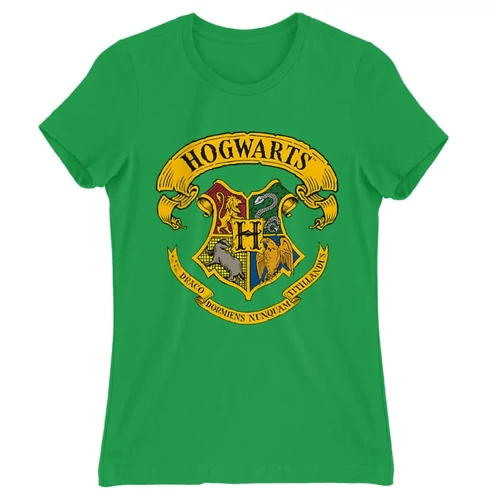 Zöld Harry Potter női rövid ujjú póló - Hogwarts color