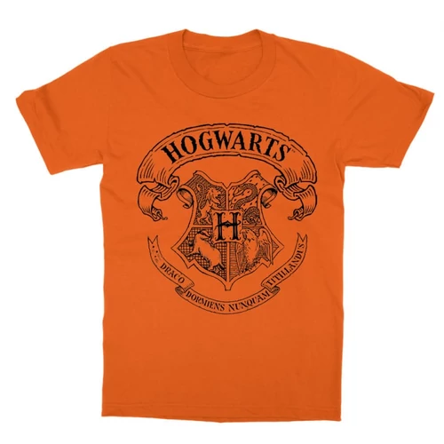 Narancs Harry Potter gyerek rövid ujjú póló - Hogwarts outline logo