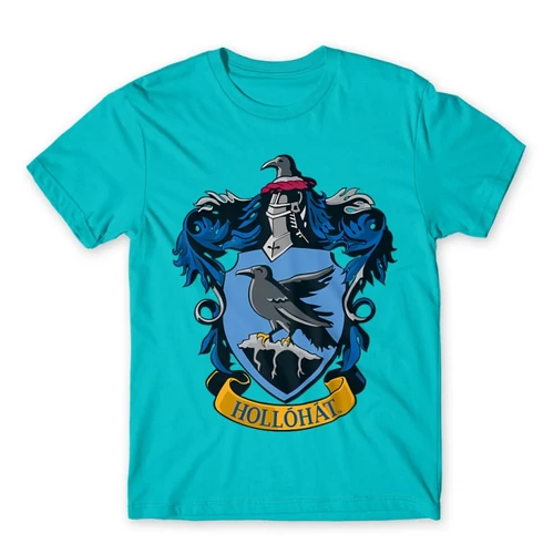 Atollkék Harry Potter férfi rövid ujjú póló - Hollóhát Logo