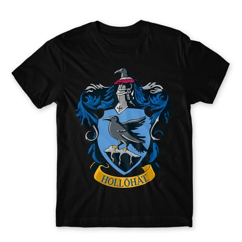 Fekete Harry Potter férfi rövid ujjú póló - Hollóhát Logo
