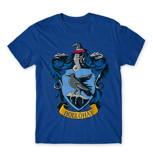 Királykék Harry Potter férfi rövid ujjú póló - Hollóhát Logo