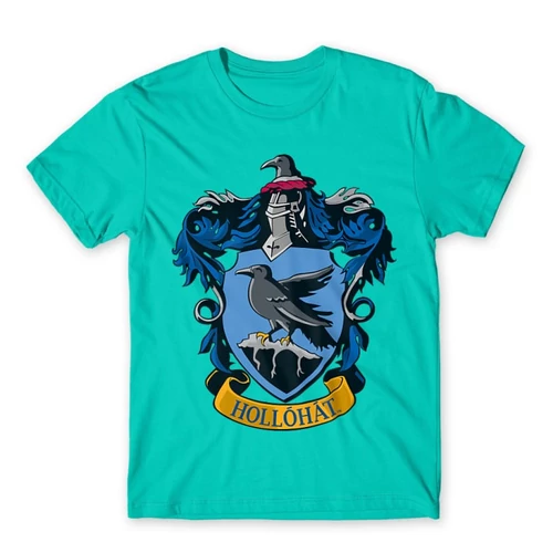 Türkiz Harry Potter férfi rövid ujjú póló - Hollóhát Logo