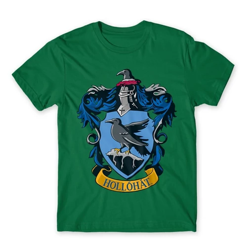 Zöld Harry Potter férfi rövid ujjú póló - Hollóhát Logo