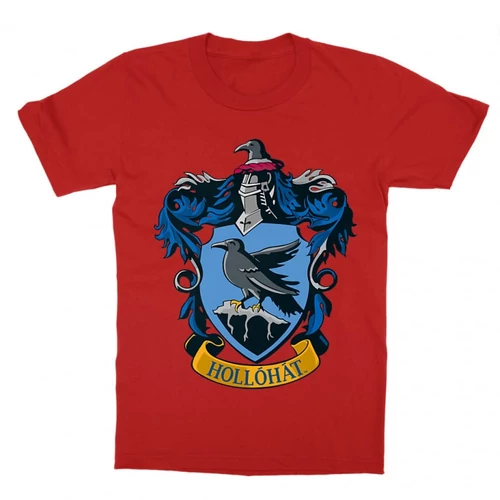Piros Harry Potter gyerek rövid ujjú póló - Hollóhát Logo