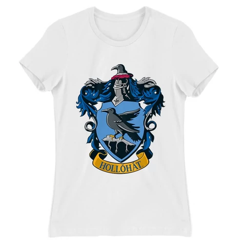 Fehér Harry Potter női rövid ujjú póló - Hollóhát Logo
