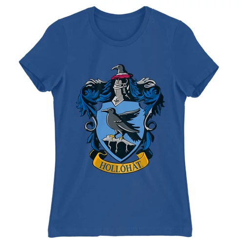 Királykék Harry Potter női rövid ujjú póló - Hollóhát Logo
