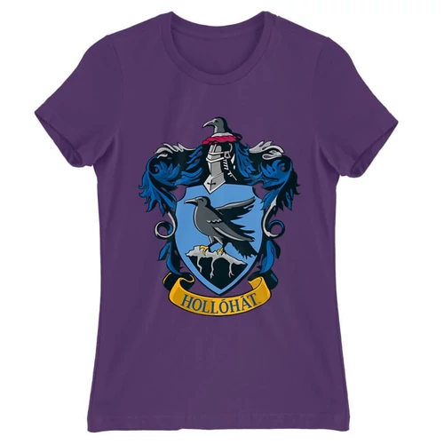 Sötétlila Harry Potter női rövid ujjú póló - Hollóhát Logo