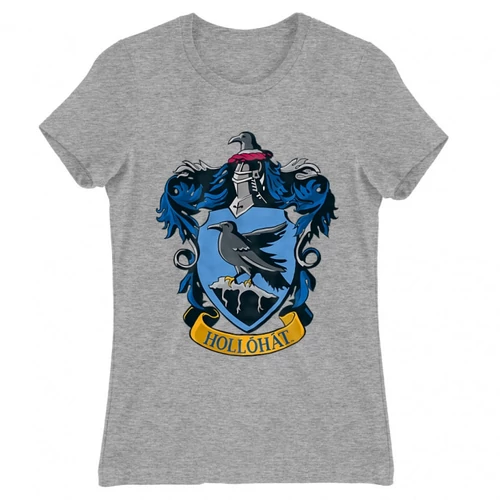 Sportszürke Harry Potter női rövid ujjú póló - Hollóhát Logo