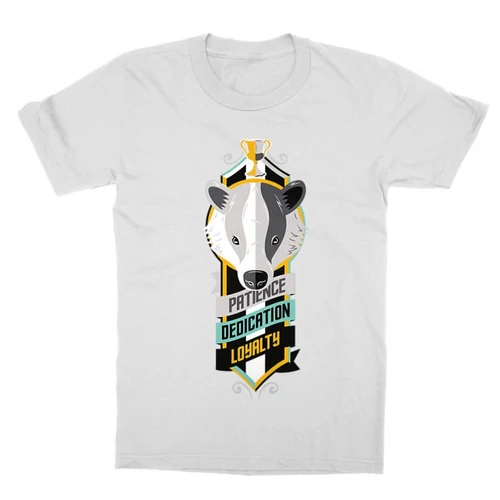 Fehér Harry Potter gyerek rövid ujjú póló - Hufflepuff values