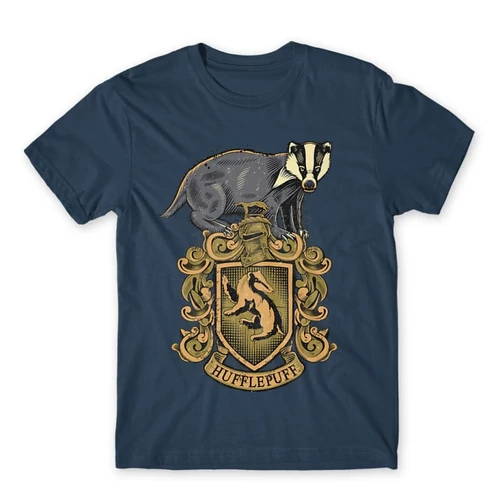 Denim Harry Potter férfi rövid ujjú póló - Hufflepuff