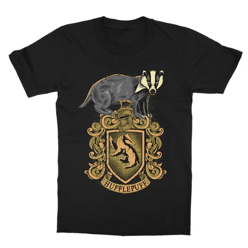 Fekete Harry Potter gyerek rövid ujjú póló - Hufflepuff