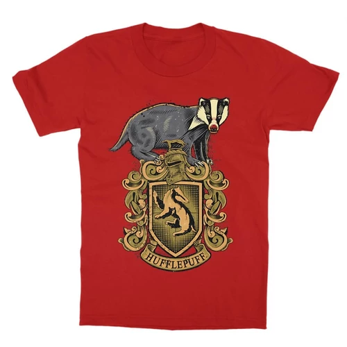 Piros Harry Potter gyerek rövid ujjú póló - Hufflepuff